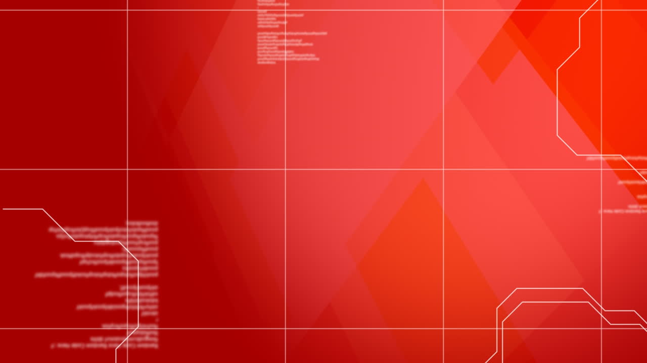 빨간색 배경 위의 데이터 처리 애니메이션