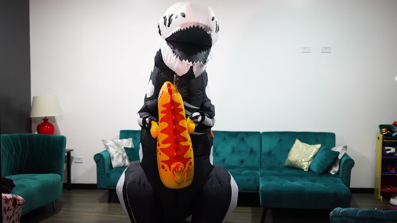 Oppusteligt T-REX dinosaurkostume til voksne, børn, mænd og kvinder – Halloweenkostume til Dino Cosplay