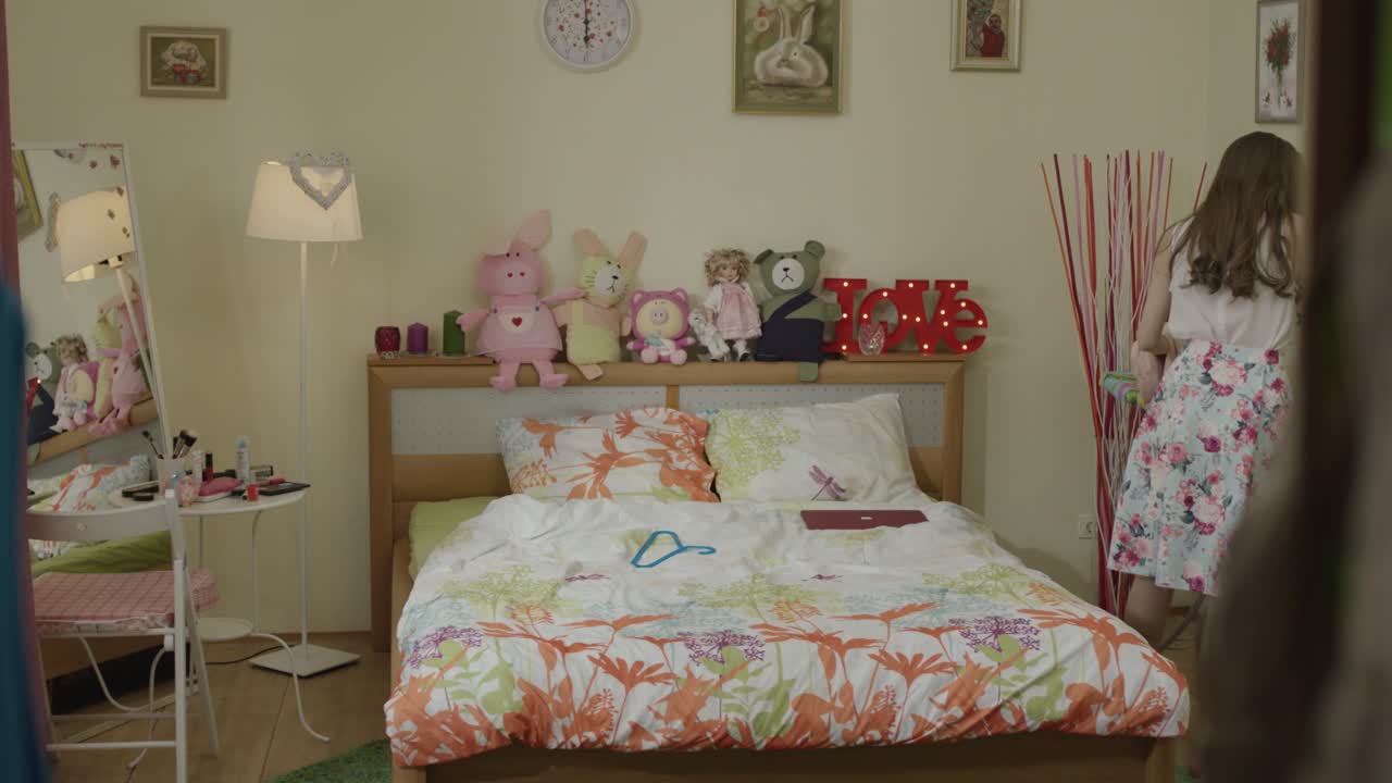 el dormitorio de una adolescente.