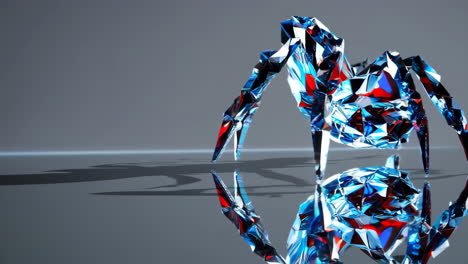 glowing crystal spider