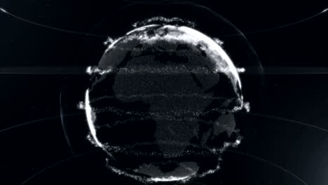 abstract sphere. connected crystal white dots with lines. globalization interface. dots accumulation. close up video. 4k.