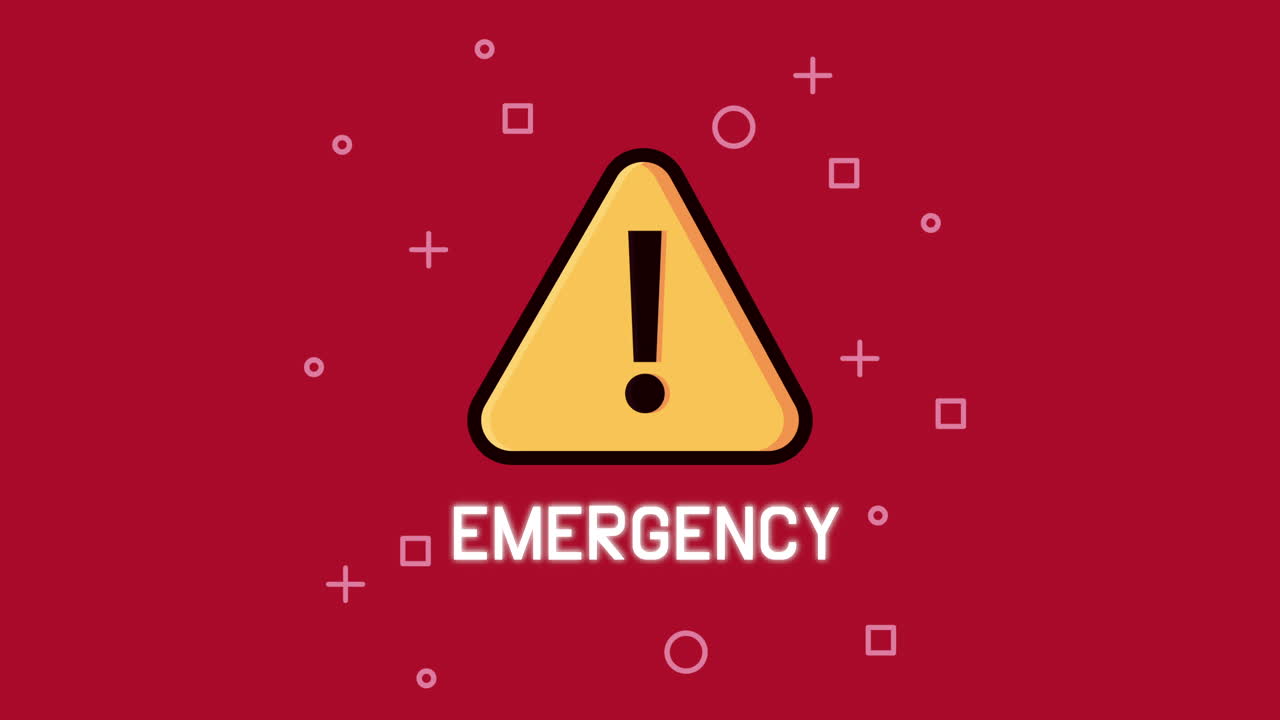 servicio de emergencia de la ciudad con animación de señal