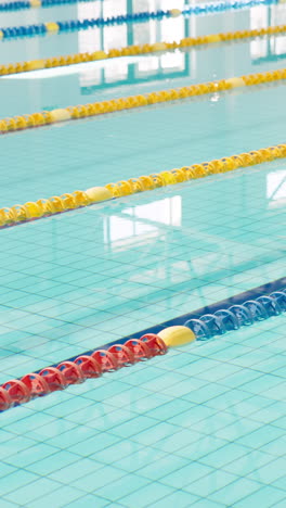 piscina vacía con líneas de carril