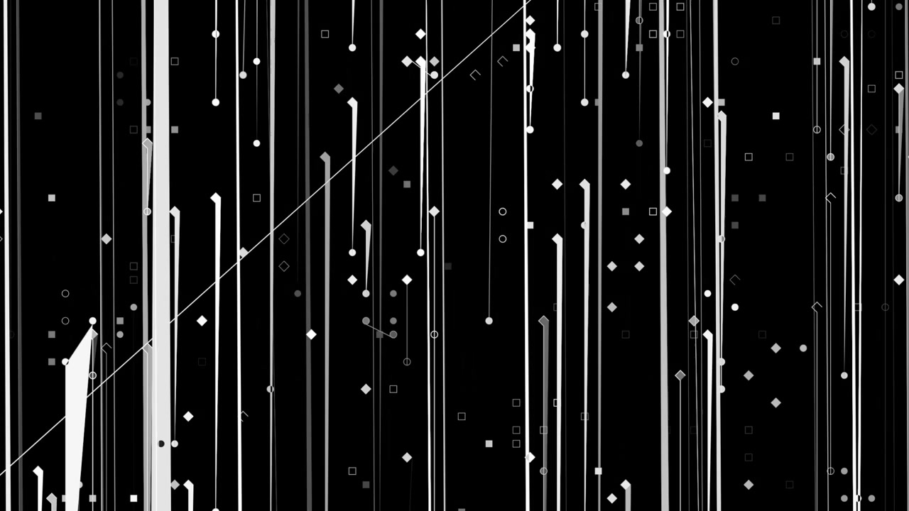 Animated Abstract Background of Digital Lines and Geometric Shapes