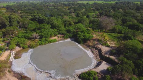 magnificent mud volcano in arboletes - colombia