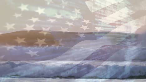 Animation-of-flag-of-united-states-blowing-over-seascape