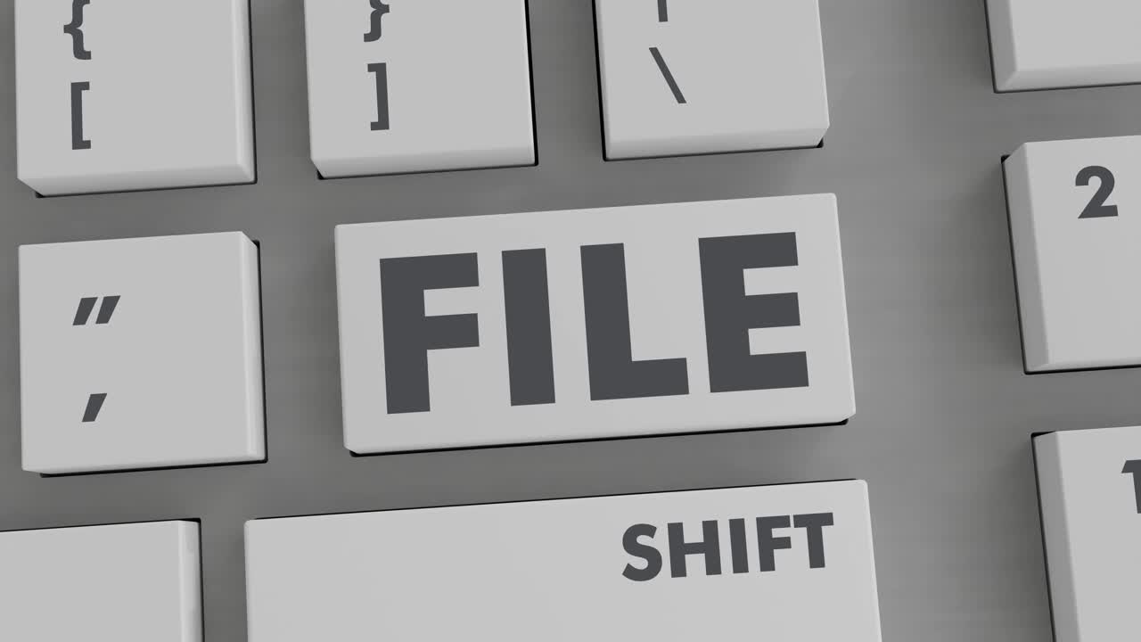 presión del botón de archivo en el teclado