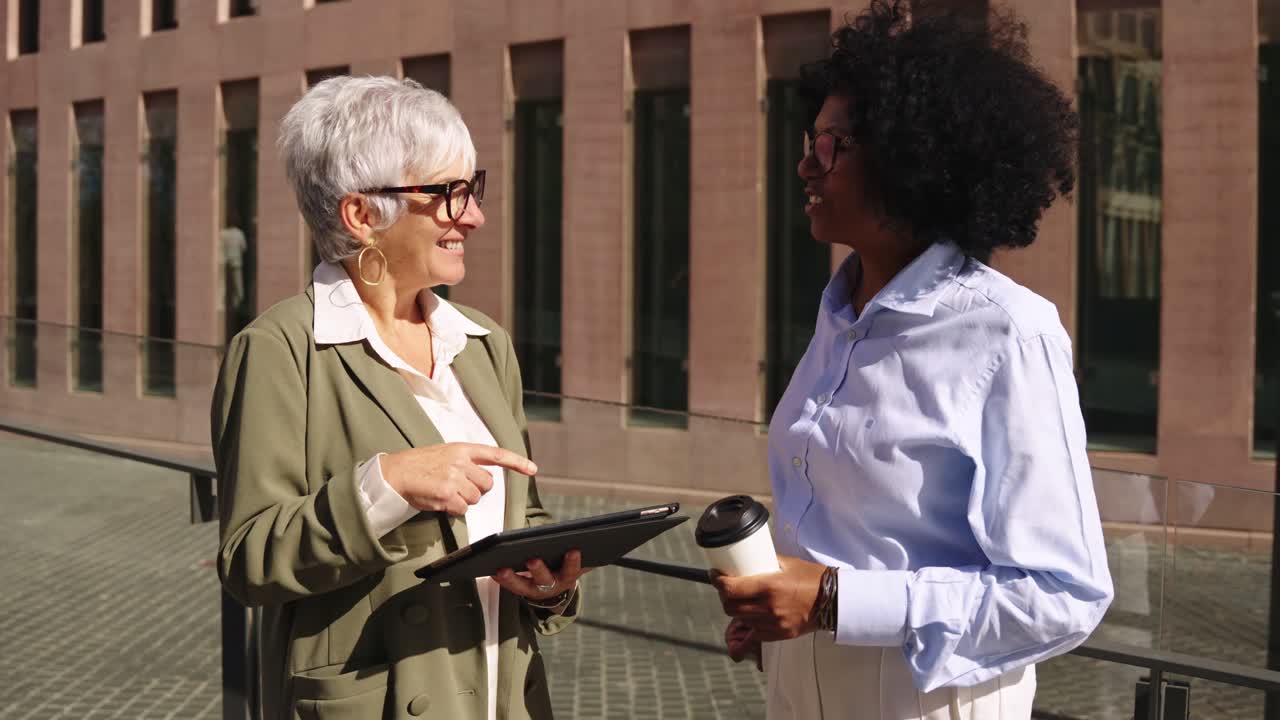 Businesswomen having a conversation
