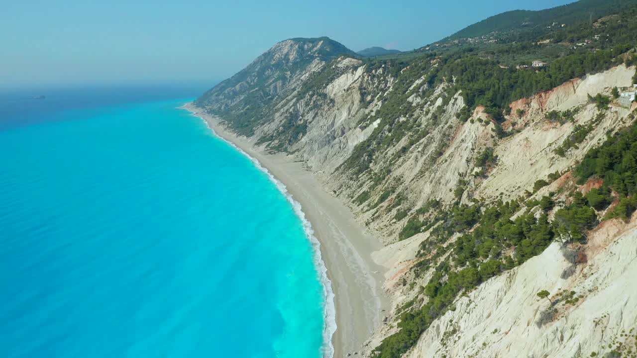 Gialos Beach Lefkada Blue Water Drone