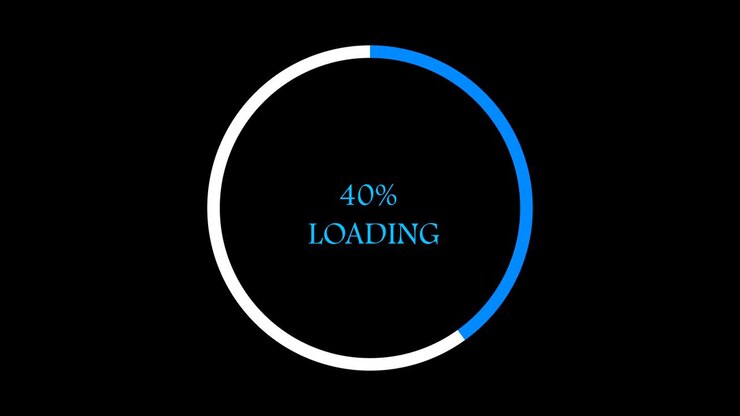 4K Blue color infographics circular graph with 0 to 100 percentage increasing. Motion graphic and animation background.
