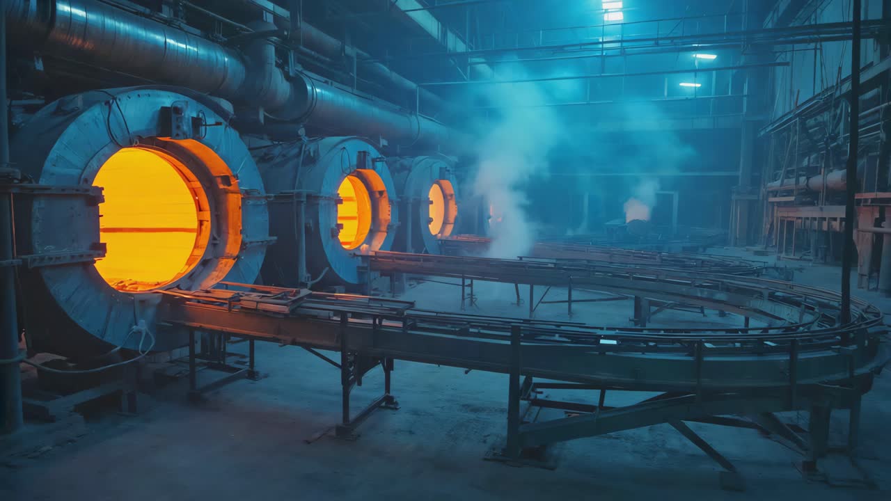 Industrial Furnaces in a Manufacturing Plant