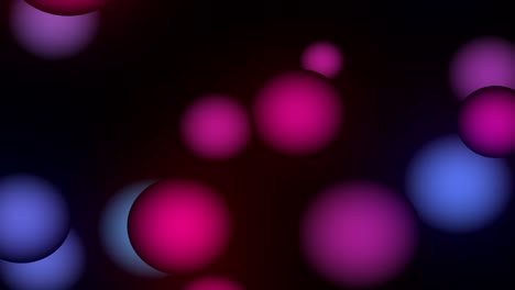 animación de burbujas volumétricas multicolores de neón en movimiento sin costuras. animación 2d de primer plano en video 4k.