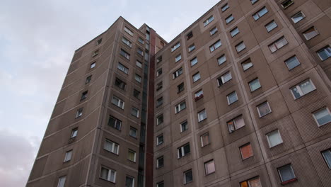 old apartment block at alexanderplatz in east berlin a dangerous area