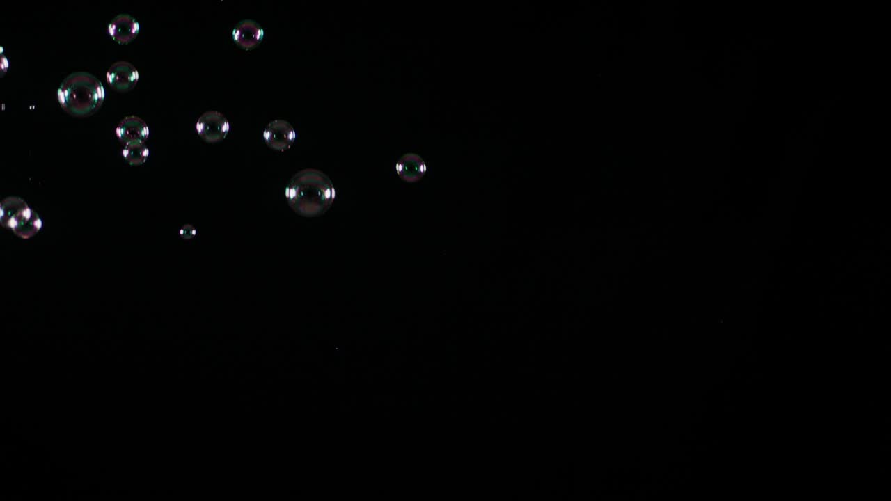 Soup Bubbles Isolated on Black Background