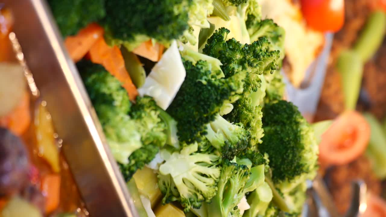Broccoli and assorted vegetables