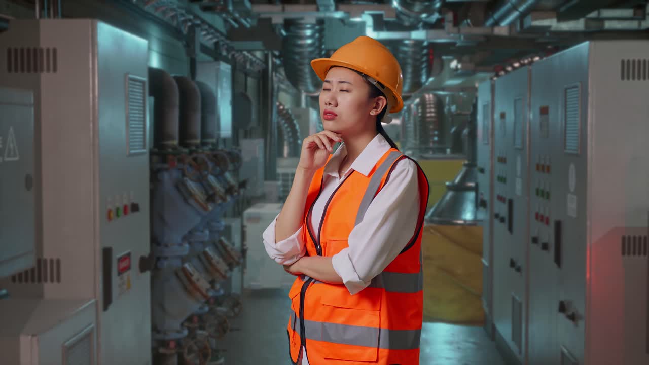Woman Engineer in a Factory Setting