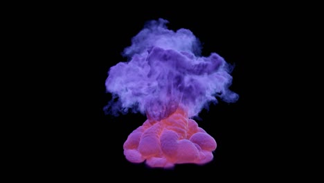 multicolored nuke smoke. color abstract animation effect of swirling smoke. animation with an alpha channel.