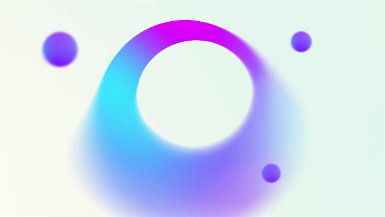 Vibrant Abstract Gradient Shapes Animation with Rotating Ring