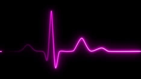 neon pink heartbeat graphic