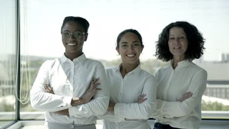 happy multiethnic businesswomen