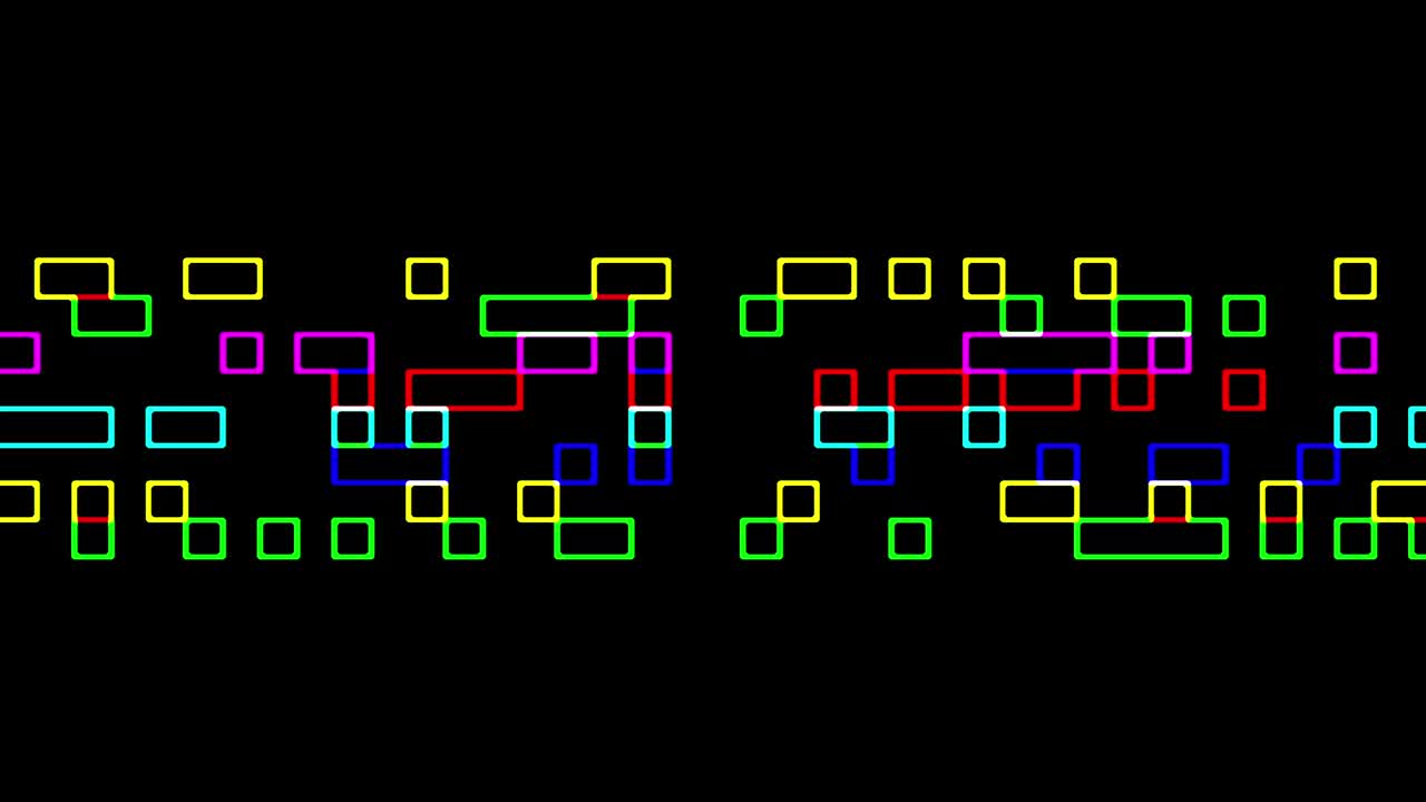 Multi colored digital squares signal