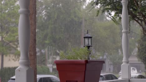 Regen-Fällt-In-Wohngegend