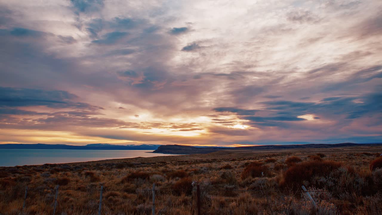el lapso de tiempo en argentine du paysage, patagonia argentina el lapso del tiempo del paisaje local, la patagonia