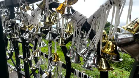 Wishing-Bells-On-Railing-At-Mount-Faber-Park-In-Singapore