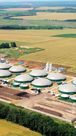 biogas plant with storage tanks