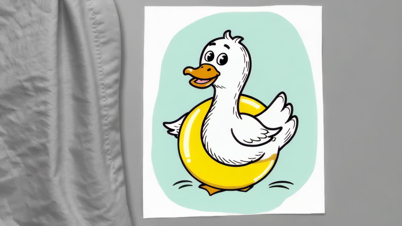 Cute Duck with Life Preserver