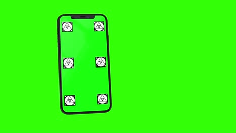 isolated smart phone with green screen