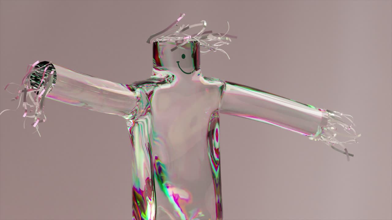 espantapájaros de vidrio abstractos