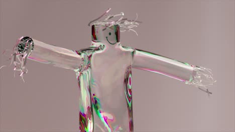 abstract glass scarecrow