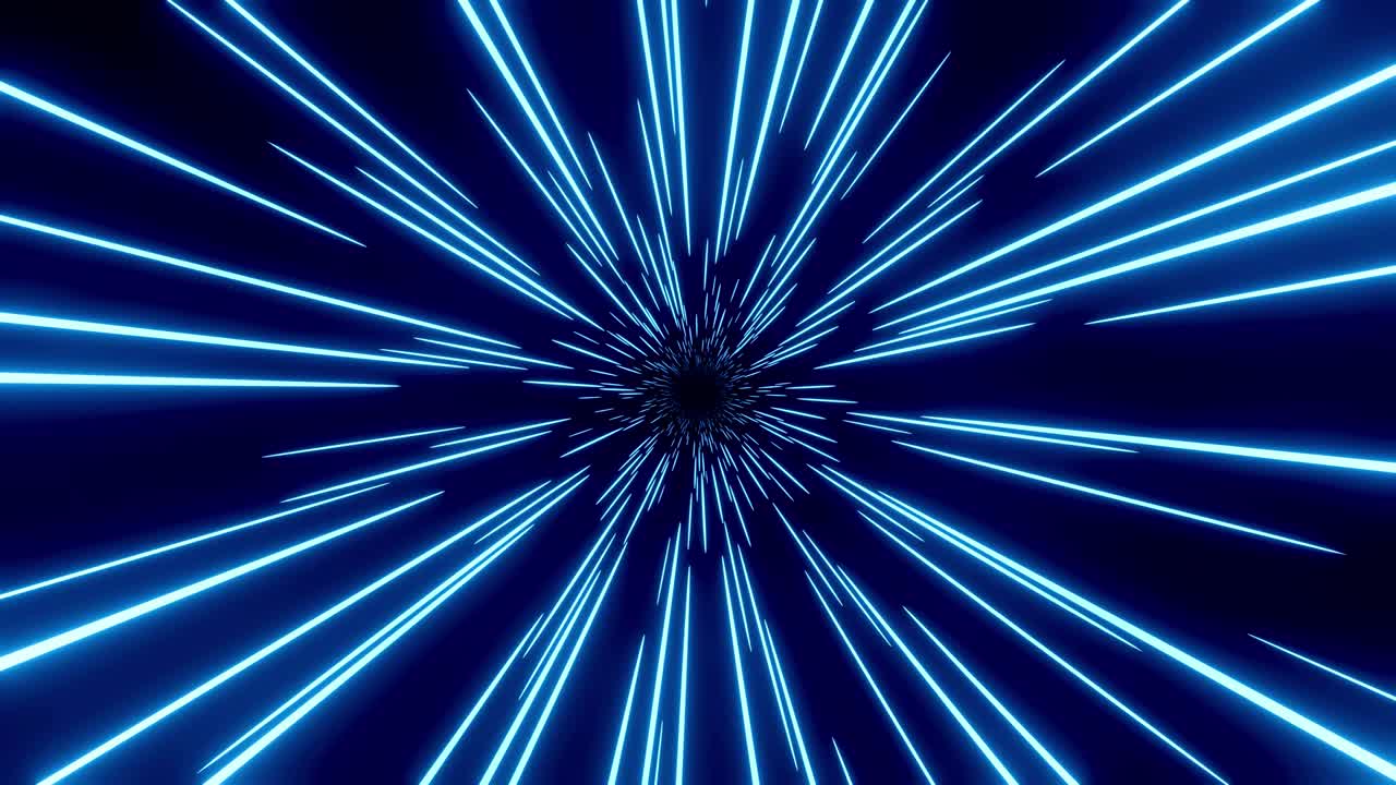 3d rendering colored warp loop Star burst 4K