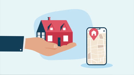 aplicación de localización de bienes raíces