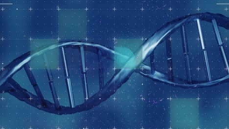 animación del escaneo del alcance sobre la cadena de adn