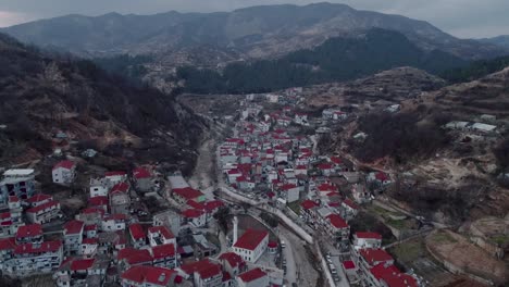 aerial view of myki, village in the xanthi,greece. the majority of the population in the municipality are members of the turkish minority