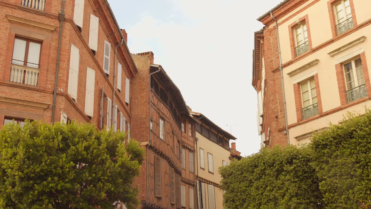 La Ville Rouge (The Red City) For Its Striking Red Brick Architecture Near Toulouse In Albi, France. Low Angle Shot