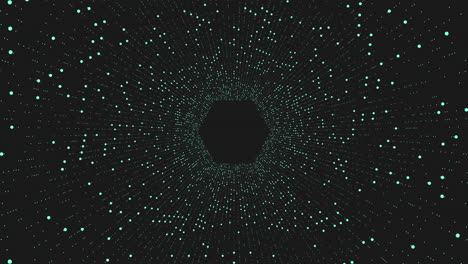 captivating 3d rendering hypnotic white dots on black background