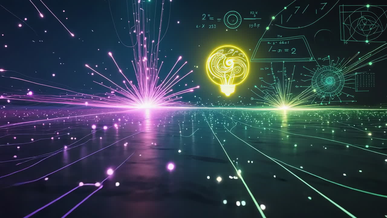 Abstract Digital Flow of Ideas and Technology