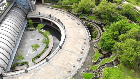 Aerial-Descent-of-taipei-subway-station