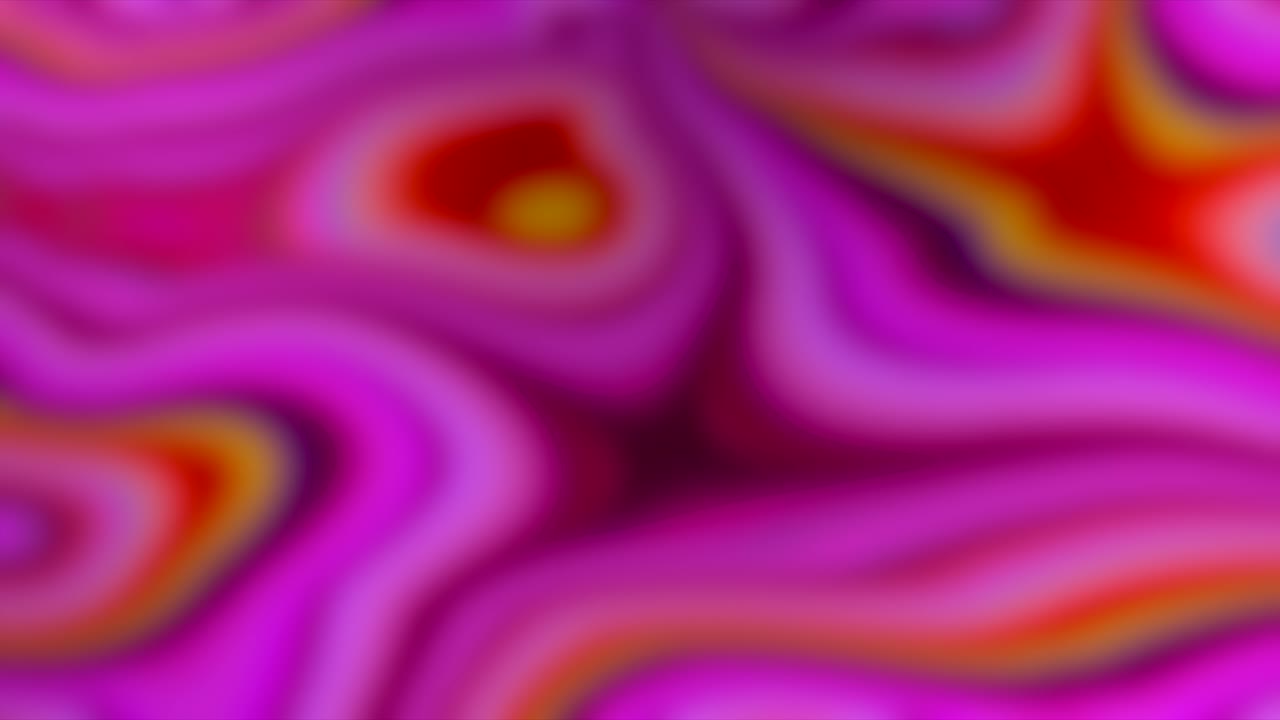 Defocus flowing plasma liquid in red and pink color,abstract animation