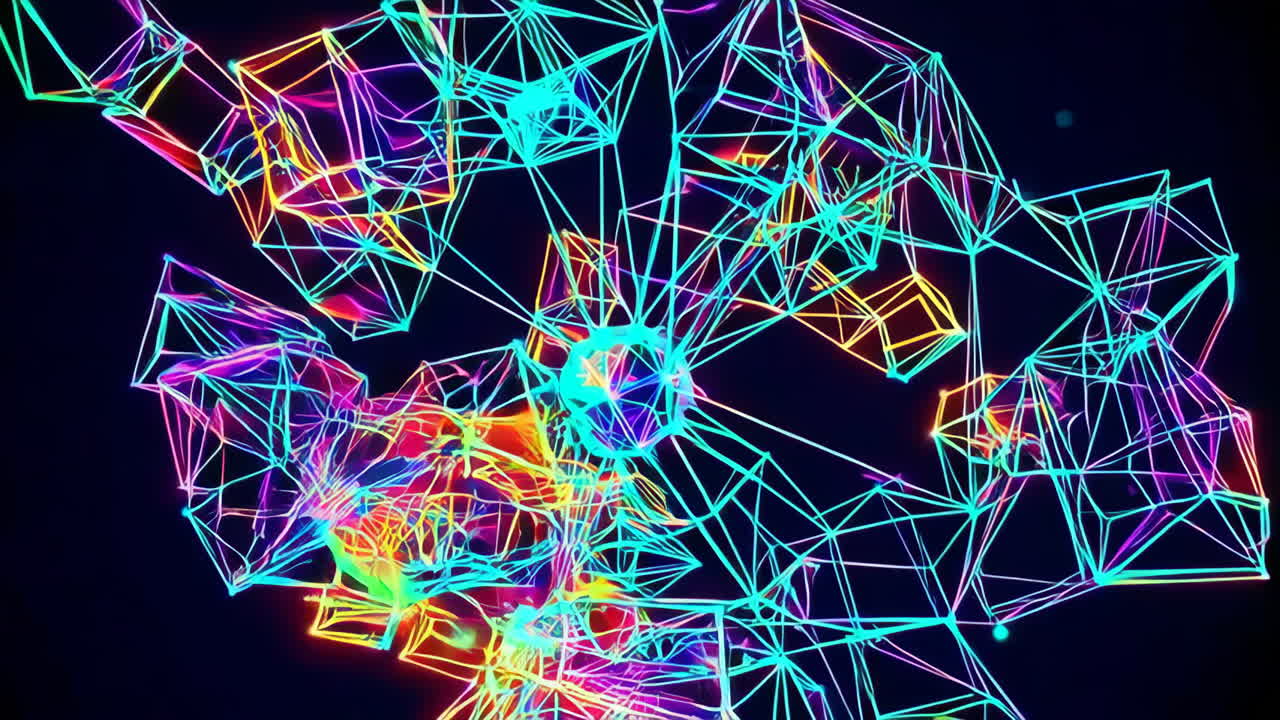 formas geométricas de neón abstractas