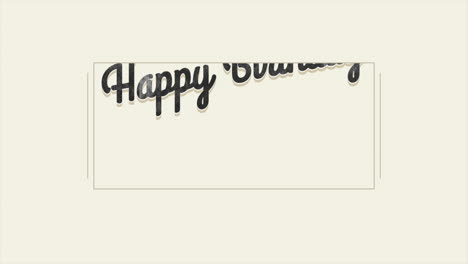 tarjeta de cumpleaños simple y elegante con diseño en blanco y negro