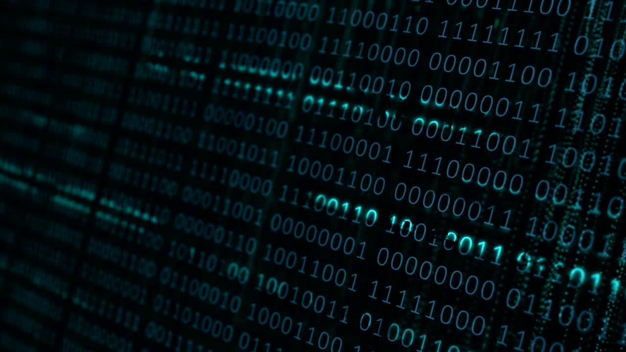 el fondo de datos digitales binarios.