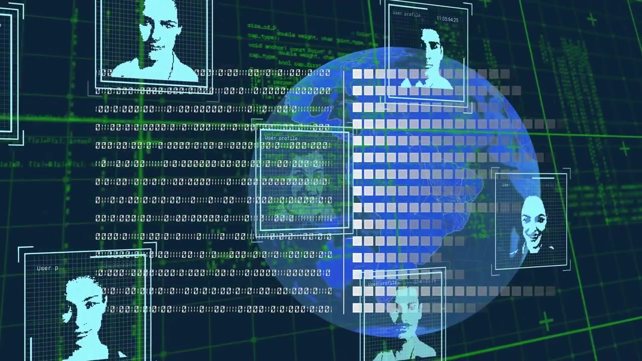 Digital ansigtsgenkendelsesgrænseflade scanner brugerprofiler
