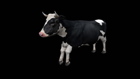 cow running with alpha channel
