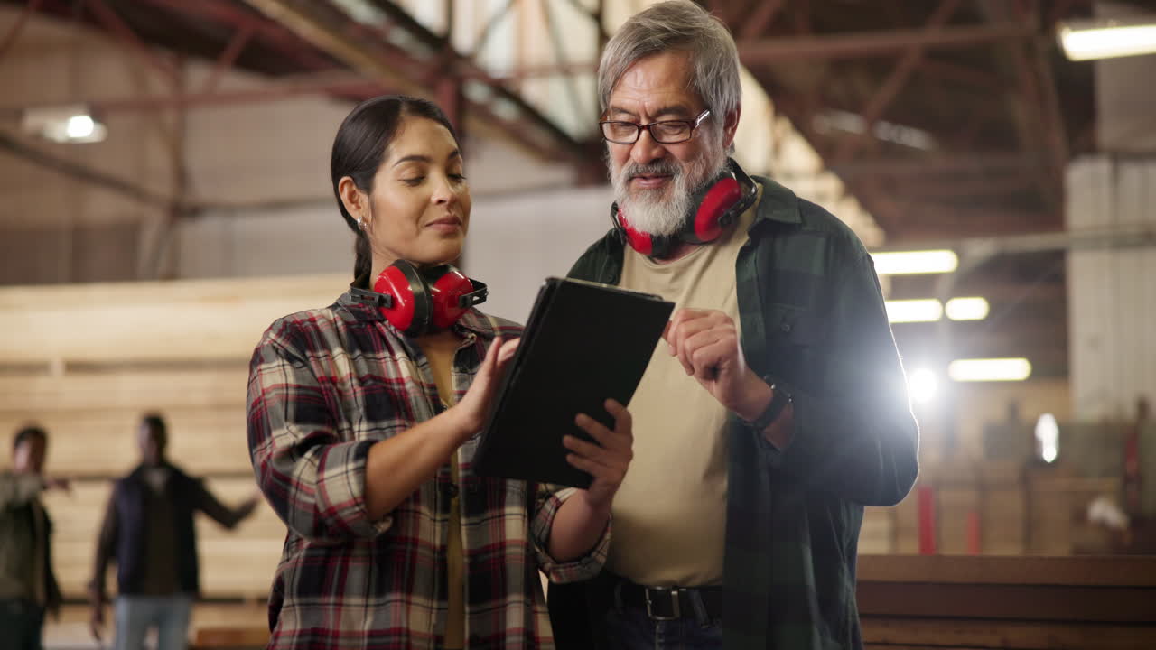 Carpenters using technology