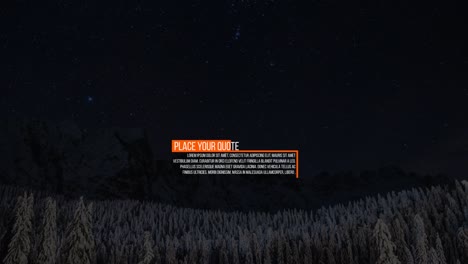 night sky over snowy mountains