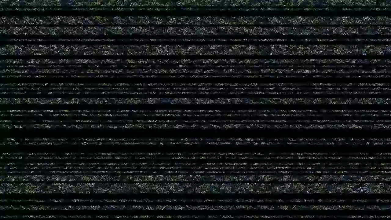 Analog Television Static Noise with Horizontal Glitch Lines